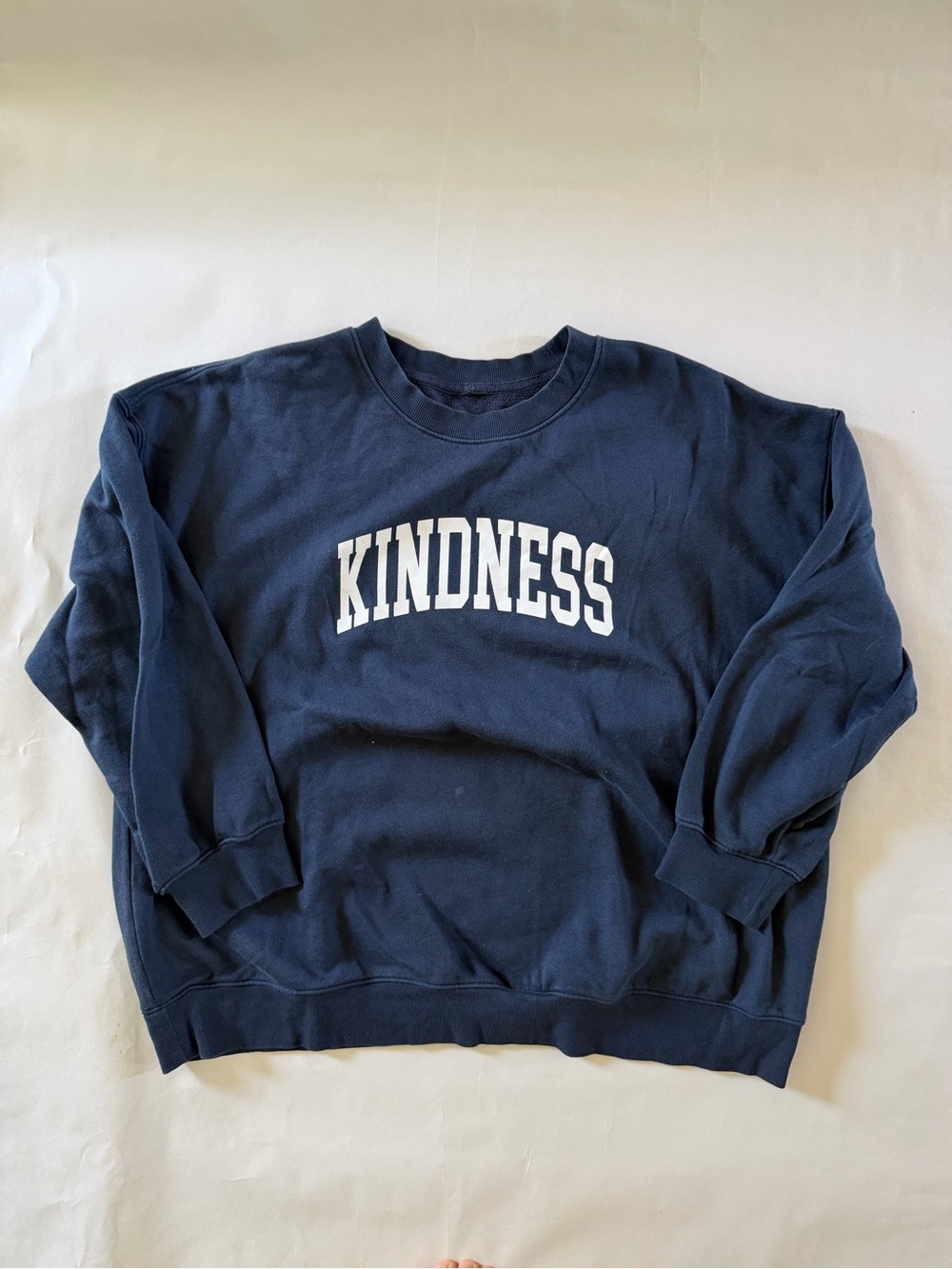 Navy 'KINDNESS' Crewneck Sweatshirt Large